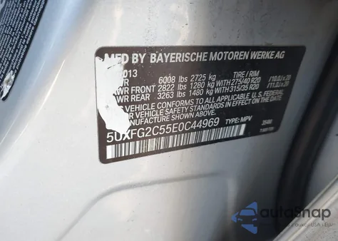 2014 BMW X6 xDrive35I from USA, damaged, VIN 5UXFG2C55E0C44969